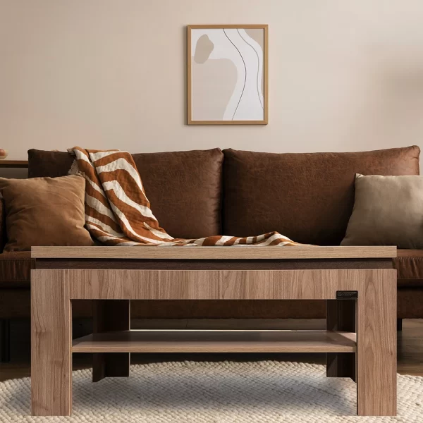Laminate Coffee Table for Living Room with No Need for Handling, Made in USA - Image 2