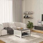Eco-Friendly Laminate Coffee Table for Living Room With Storage, Made in the USA
