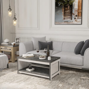 Eco-Friendly Laminate Coffee Table For Living Room with Storage, Made in the USA