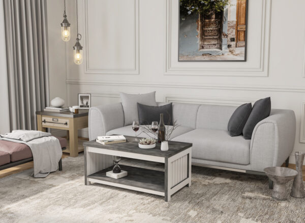 Eco-Friendly Laminate Coffee Table For Living Room with Storage, Made in the USA